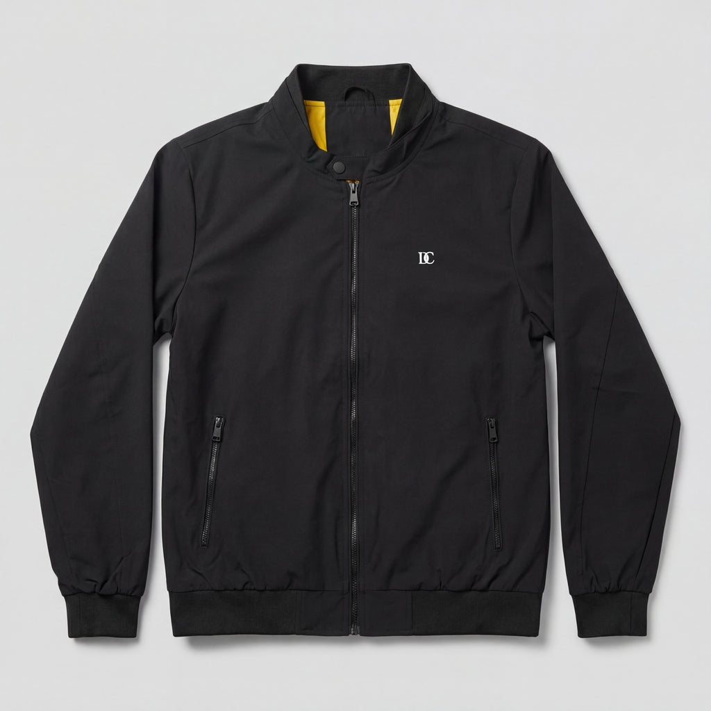 District Capital Essential Zip Jacket – Black